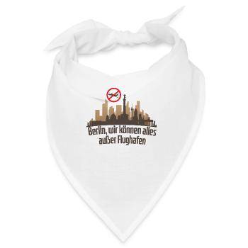 Berlin Skyline ohne Flughafen - Bandana - Weiß - Vorne