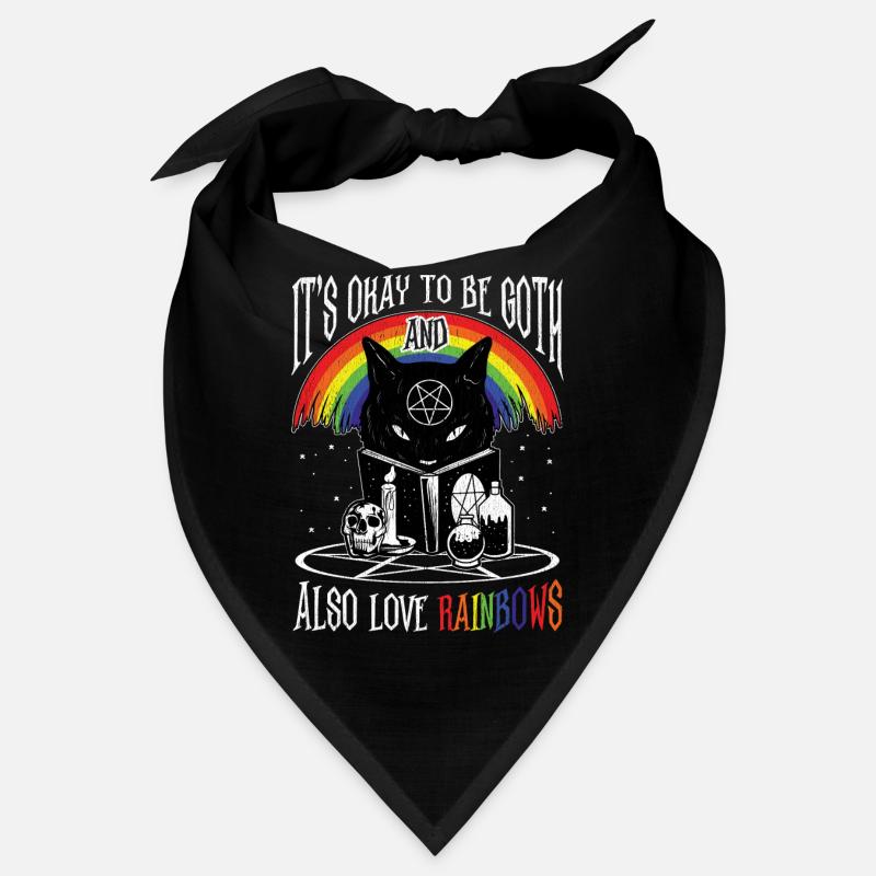 Pentagramme Pentagramme LGBT Goth Rainbows Black Cat Bandana