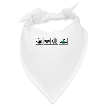 boule kaffee bier sex - Bandana - Weiß - Vorne