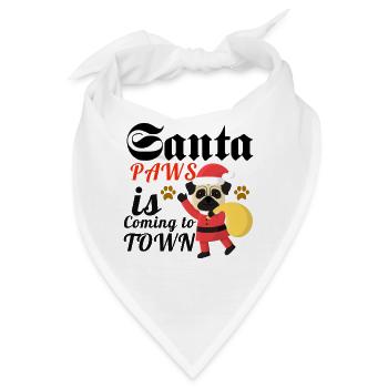 Santa, Santa, Santa, Santa, Weihnachtsmarkt - Bandana - Weiß - Vorne