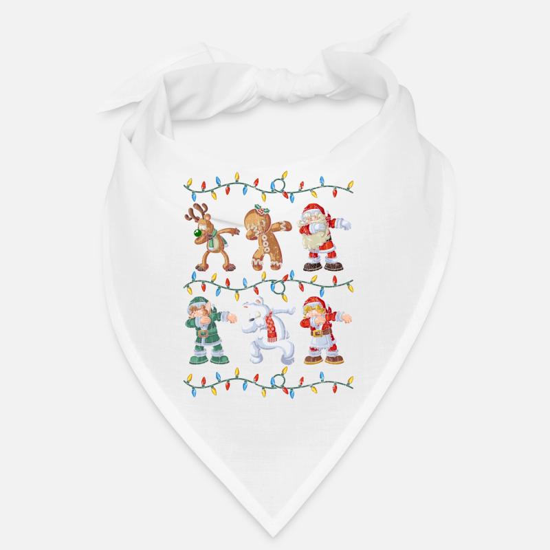 Dabbing Santa Reindeer Elf Bear Gingerbread Gifts Bandana