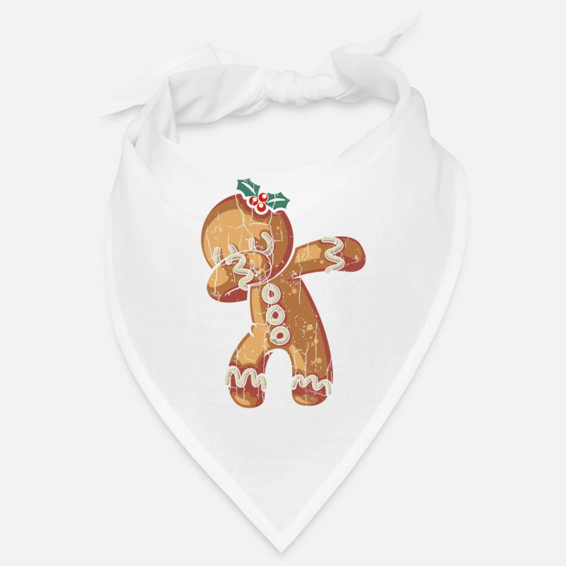 Dabbing Ginger Bread Graphic Gifts Christmas Bandana