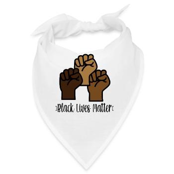 BLM Solidarität - Bandana - Weiß - Vorne