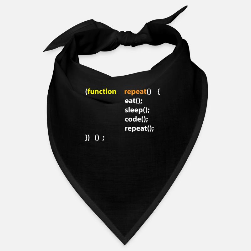 Code Eat Sleep Repeat Hacker IT Geschenk Bandana