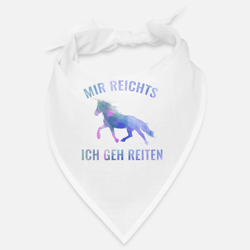 Pferd - Bandana - Weiß