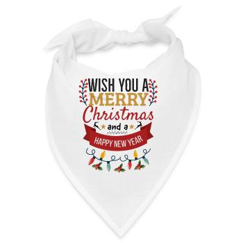 Weihnachten Weihnachten Weihnachten Weihnachten Weihnachten - Bandana - Weiß - Vorne