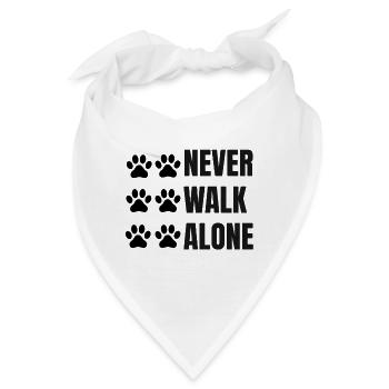 Pfote Tatze Haustier Spruch - Bandana - Weiß - Vorne