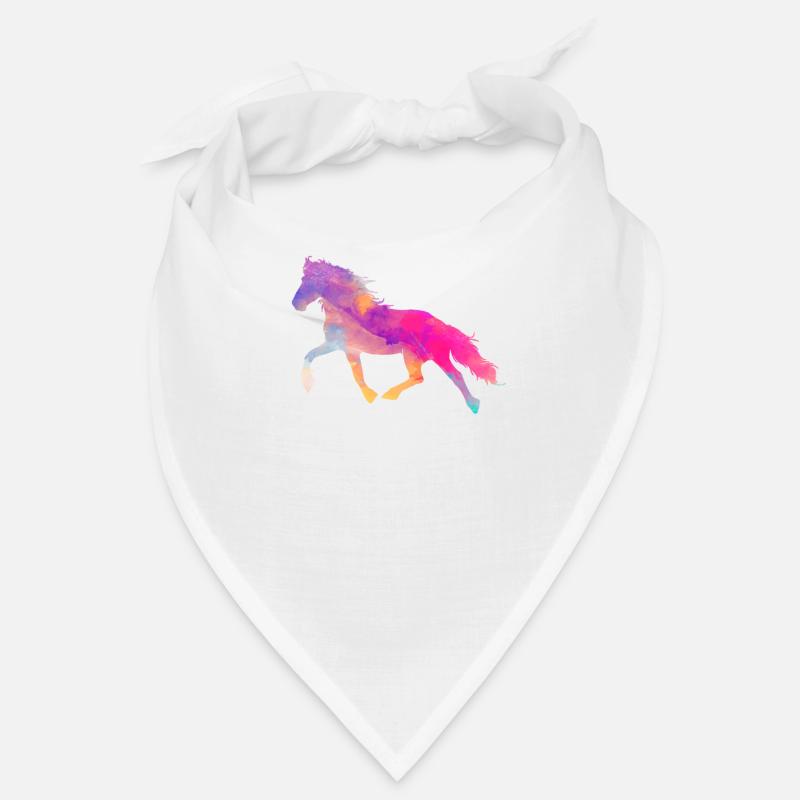 Pferd - Bandana - Weiß