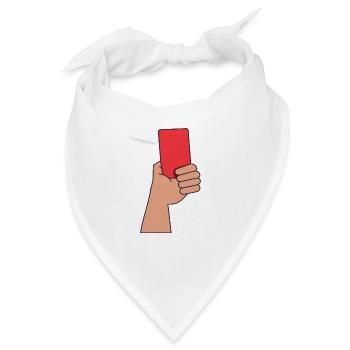 Fußball - rote Karte Schiedsrichter foul - Bandana - Weiß - Vorne