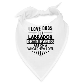 Labrador Hundeschule Hundetrainer - Bandana - Weiß - Vorne
