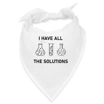 Chemiker Geschenk Science Nerd Lösungen Labor Lab - Bandana - Weiß - Vorne