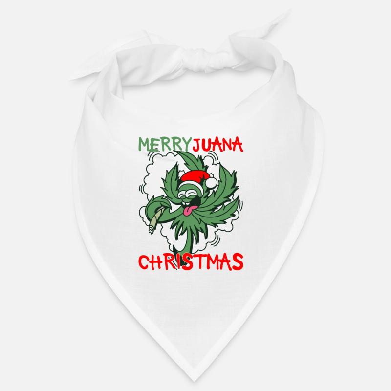 Christmas Marijuana Stoned Cannabis Leaf Bandana