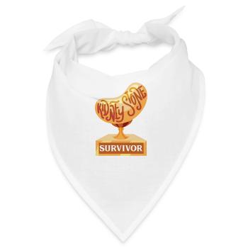 Kidney Stone Survivor kidney transplant organ - Bandana - Weiß - Vorne