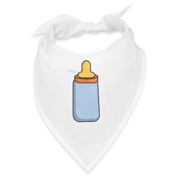 Baby Milchflasche - Bandana - Weiß - Vorne