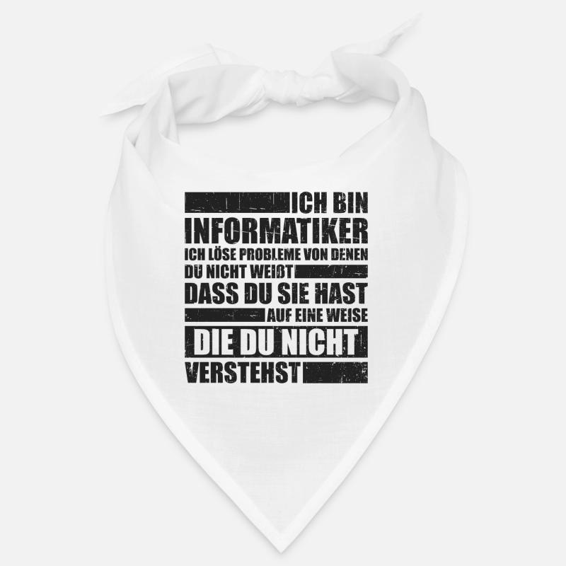 lustige Programmierer Informatiker IT Geschenkidee - Bandana - Weiß