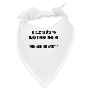 Macho TShirt lustige Sprüche Herren Tshirt - Bandana - Weiß - Vorne