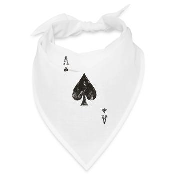 Pik Ass - Bandana - Weiß - Vorne