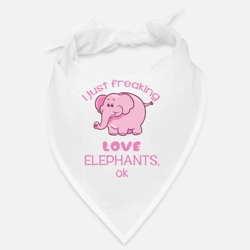 Elephant Freaking Love Elephants Bandana