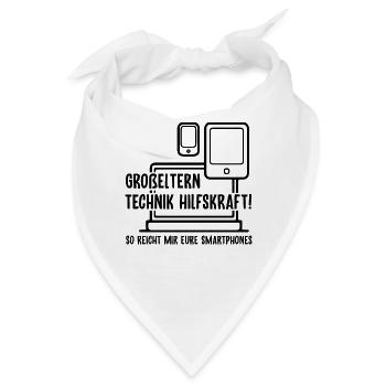 Großeltern Technik Hilfskraft - Bandana - Weiß - Vorne