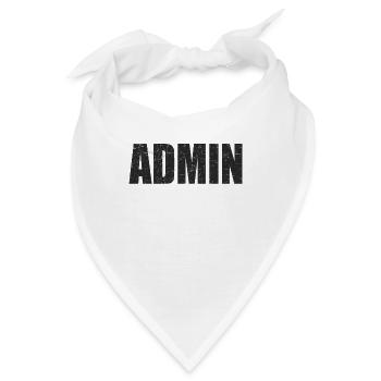 admin Programmierer Linux IT Geschenkidee - Bandana - Weiß - Vorne