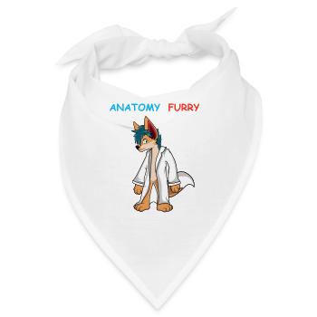 Anatomie Furry Tierpelz Besitzer Geschenk - Bandana - Weiß - Vorne