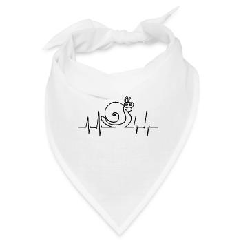 heartbeat snail - Bandana - Weiß - Vorne