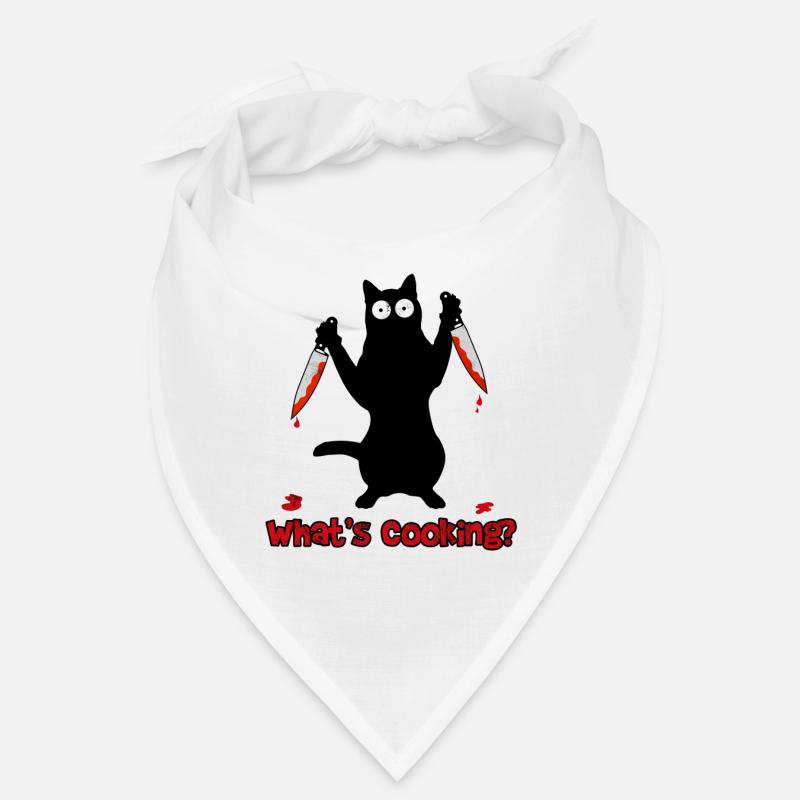 Koch Katze mit Küchenmesser Bandana
