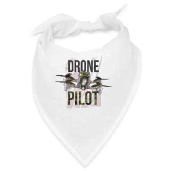 Drohnen Pilot Drohne Camouflage - Bandana - Weiß - Vorne