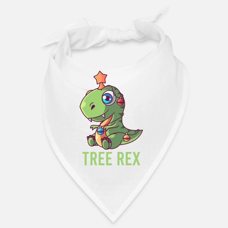 Süßes Tree Rex T-Rex Weihnachtsmann Geschenk Licht - Bandana - Weiß