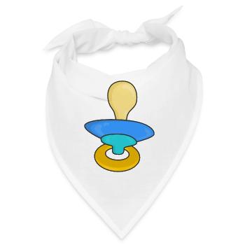 Schnuller Baby - Bandana - Weiß - Vorne