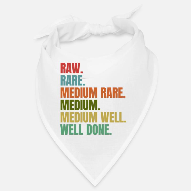BBQ - Raw - Rare - Medium - Well Done - Retro Bandana