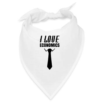 Ich liebe Ökonomie Volkswirt Wirtschaft Ökonom - Bandana - Weiß - Vorne