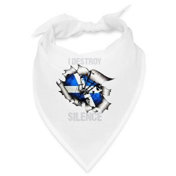 Dudelsäcke I Destroy Silence Dudelsackspieler - Bandana - Weiß - Vorne