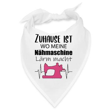 Nähen Nähmaschine Spruch Näher Schneider Geschenk - Bandana - Weiß - Vorne