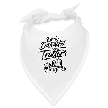 Leicht abgelenkt von Traktoren Traktor Trecker - Bandana - Weiß - Vorne