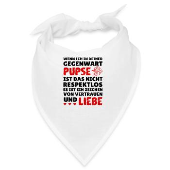 wenn ich in deiner Gegenwart pupse... - Bandana - Weiß - Vorne