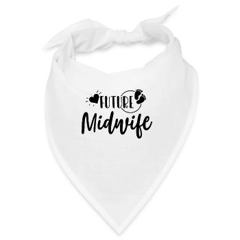 Hebamme in Ausbildung - Bandana - Weiß - Vorne