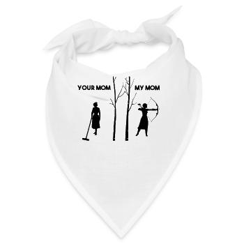 your mom my mom bow arrow - Bandana - Weiß - Vorne