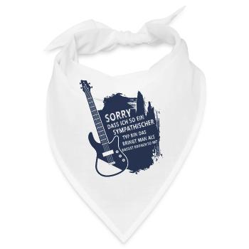 Bassist Bassisten Bassspieler E-Bass Geschenk - Bandana - Weiß - Vorne