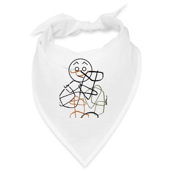 Abstrakte Kunst - Bandana - Weiß - Vorne