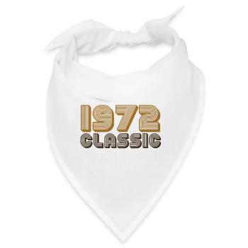 1972 Klassik Retro Typo - Bandana - Weiß - Vorne