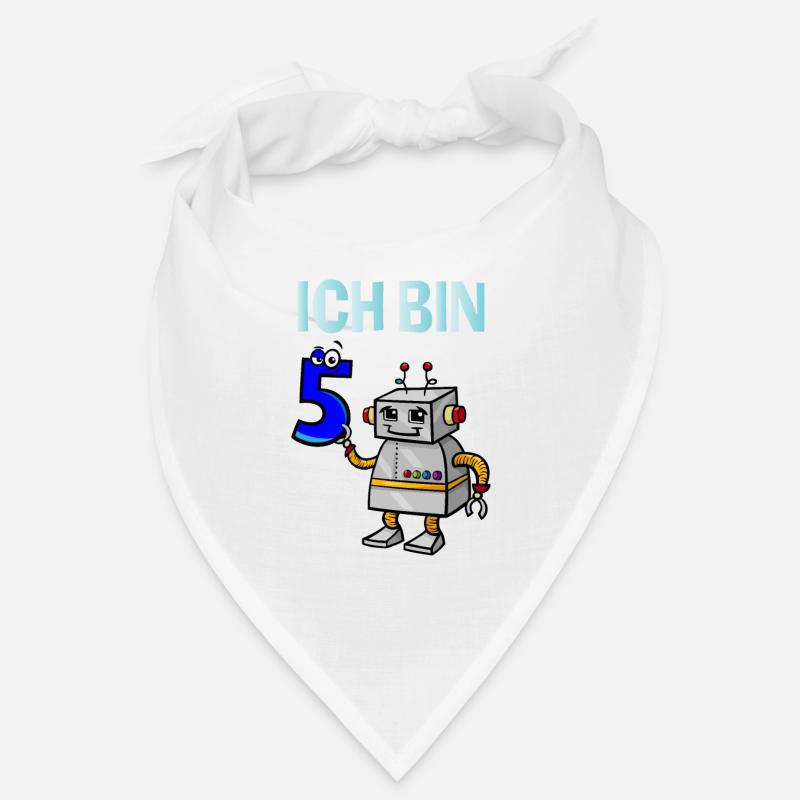 Lustiges Ich bin 5 Roboter Kindergeburtstag Bandana