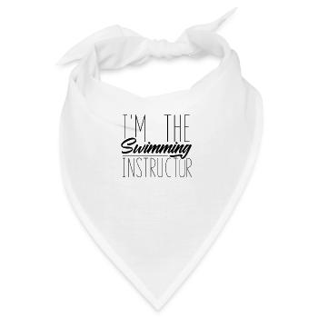 Ich bin der Schwimmlehrer Schwimmen Schwimmkurs - Bandana - Weiß - Vorne