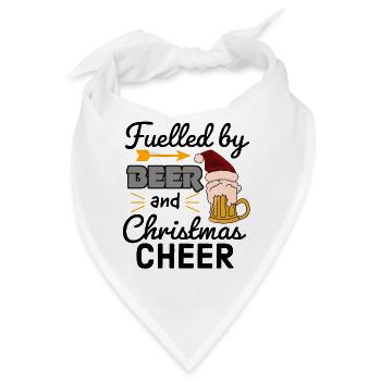 Frohe Weihnachten, Frohe Weihnachten, Frohe Weihnachten - Bandana - Weiß - Vorne