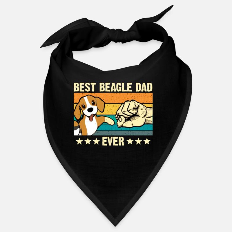 Bester Beagle Dad Beagle Hund Retro HundeVater Bandana