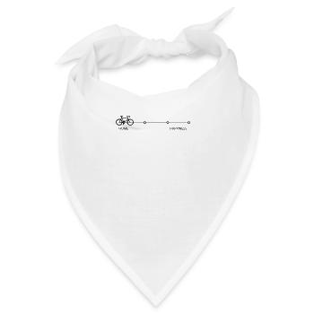 Radeln Sie zum Glück - Bandana - Weiß - Vorne