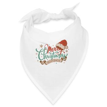 Schönes MERRY CHRISTMAS and Happy New Year - Bandana - Weiß - Vorne