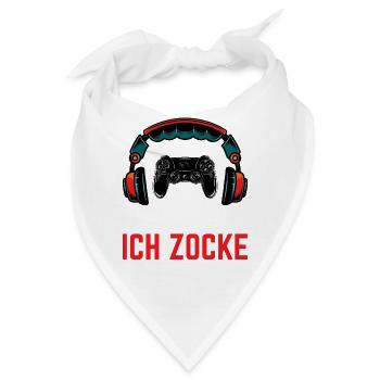 Ich Kann Dich Nicht Hören Ich Zocke Gamer Zocken - Bandana - Weiß - Vorne