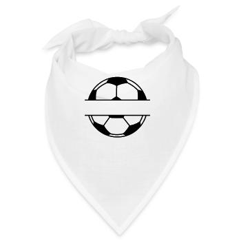 Fußball Selbst Gestalten Geschenk - Bandana - Weiß - Vorne