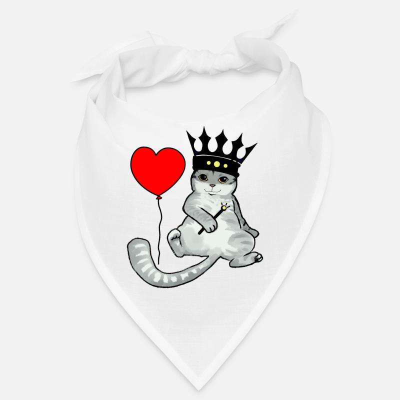 Cat birthday king heart congratulation Bandana